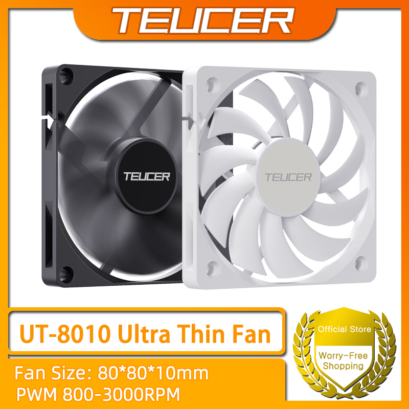 Pc Chassis - TEUCER UT-8010 พัดลมแชสซีบางเฉียบ 80x10 มม. PWM