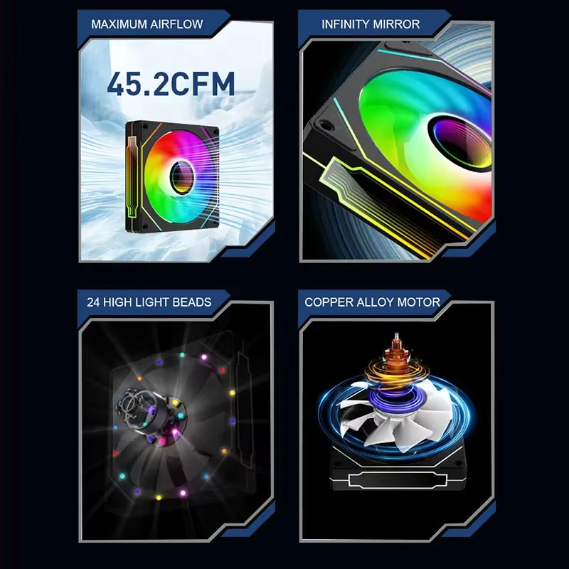 พัดลมเคส PRISM 4 PRO ขนาด 120  - Pc Chassis บทวิจารณ์และราคา