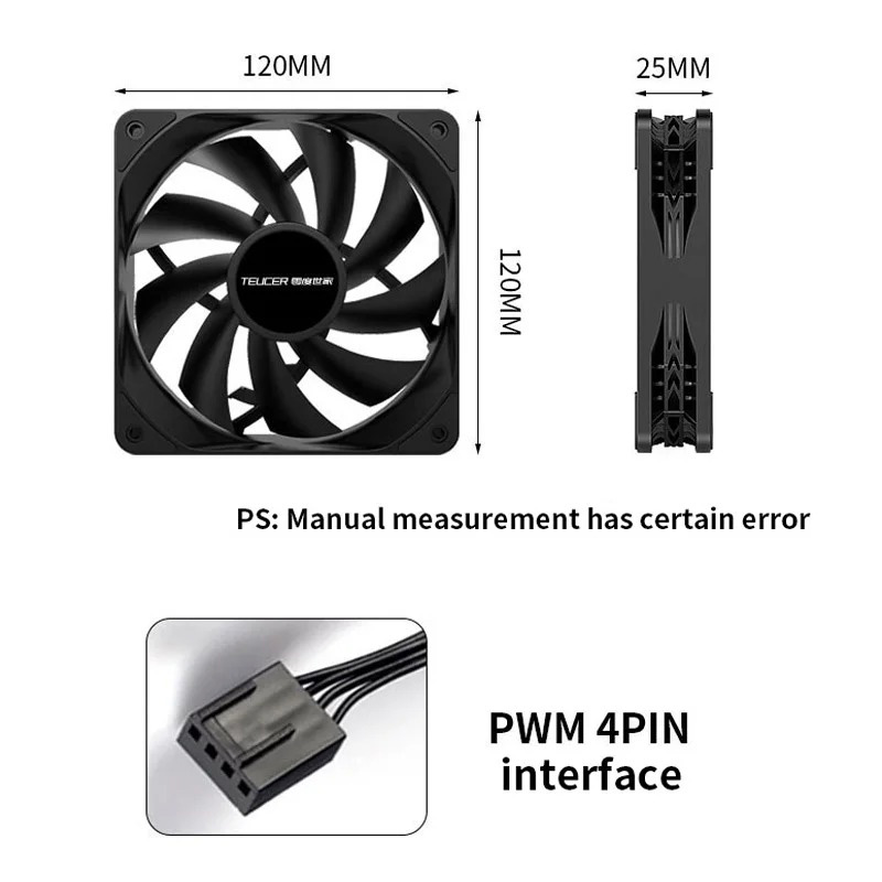 Teucer พัดลมแชสซี12cm, 1800RPM - Case Fan Controller บทวิจารณ์และราคา
