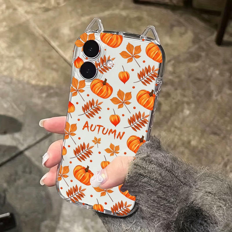 เคสโทรศัพท์ลายใบไม้ร่วงและฟักท - Computer Case บทวิจารณ์และราคา
