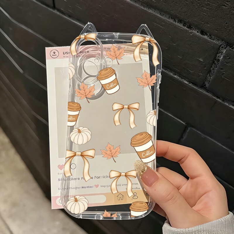 เคสโทรศัพท์ลายใบไม้ร่วงและฟักท - Computer Case บทวิจารณ์และราคา