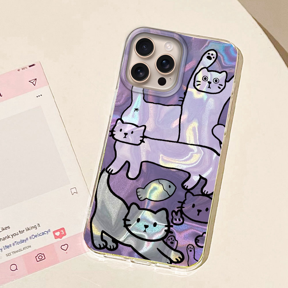 สีม่วงสายแมวปลาน้ําเคสโทรศัพท์ - Computer Case บทวิจารณ์และราคา